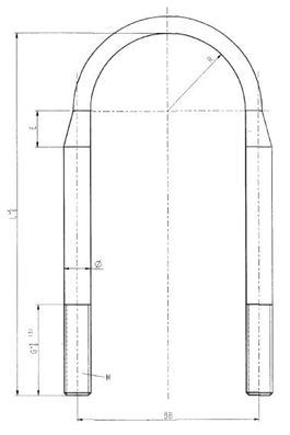 Стремянка М22х1,5/L=400/R=64,5/BB=151