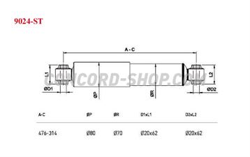 Амортизатор GIGANT L=315/475