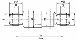 Амортизатор GIGANT L=290/425