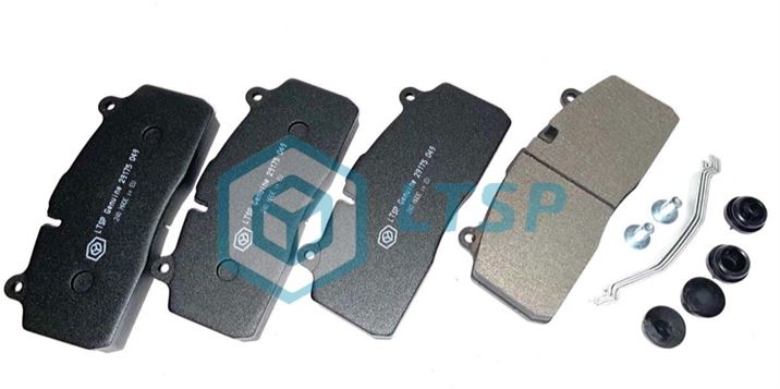 Колодки тормозные 29175/29195 (HALDEX DBT22LT,DB22LT) (с углублениями под направляющие поршней суппо