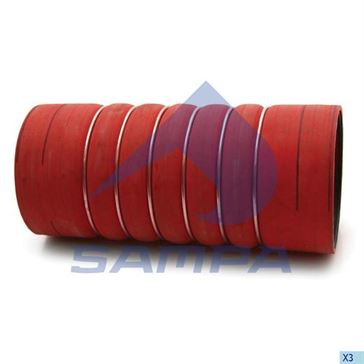 Гофра интеркулера (100х240) красная MAN \81963010587 \ 021.014  