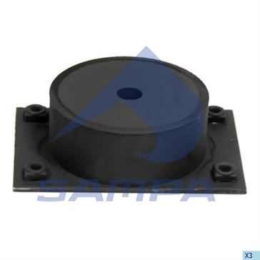 Подушка двигуна нижня Volvo F10 / 12 / 16N10 / 12 (74x120x43) \ 1503490 \ 030.085