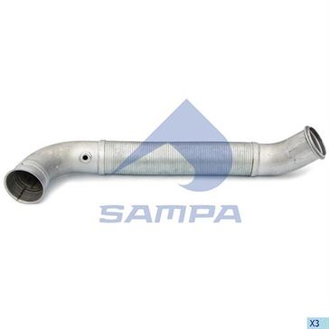 Труба проміжна глушника SCANIA з гофрой / 041.376 / 1852050