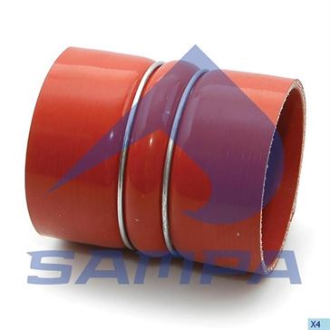 Гофра интеркулера (100х130) красная DAF \0292577 \ 050.333  