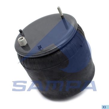 Пневмоподушка подвески Airtech 34561K, Contitech 4561NP02, Volvo FH/FH16 >2005 L-270mm, лев\прав (ø3