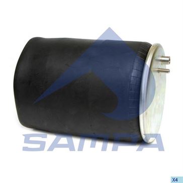 Пневморессора со стаканом в сборе (сталь) MAN TGA TGX TGS 4705N1P03 (1шп.М12+штуцер М16) \8143600603