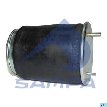 Пневморессора со стаканом в сборе (сталь) BPW 4941NP02, BPW30 (1 шп. M12,1 отв. M18х1.5мм) (d275x445