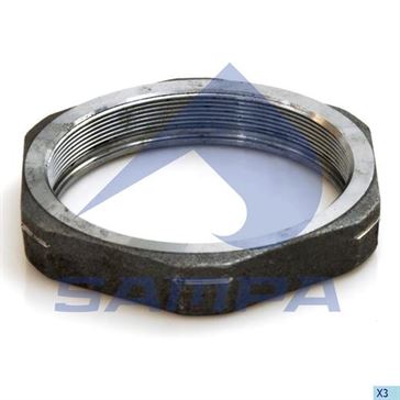 Гайка ступиці M120x2 25xSW140 SAF LH \ 1011007101 \ 075.070