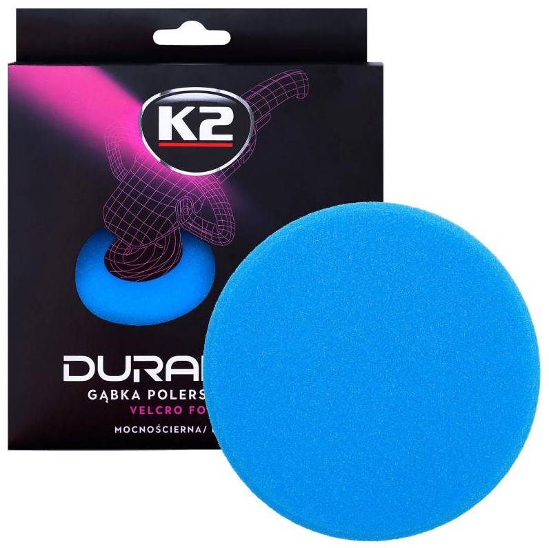 Губка для полировки K2 Duraflex на липучке голубая 150 мм х 25 мм 