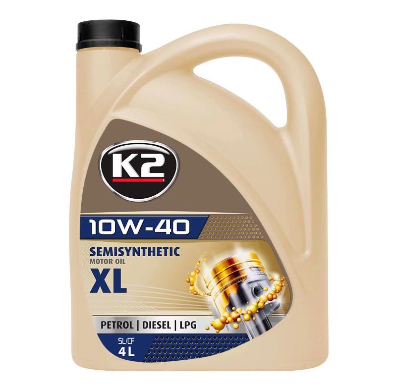 Олива моторна K2 Semisynthetic SL/CF 10W-40 4 л 