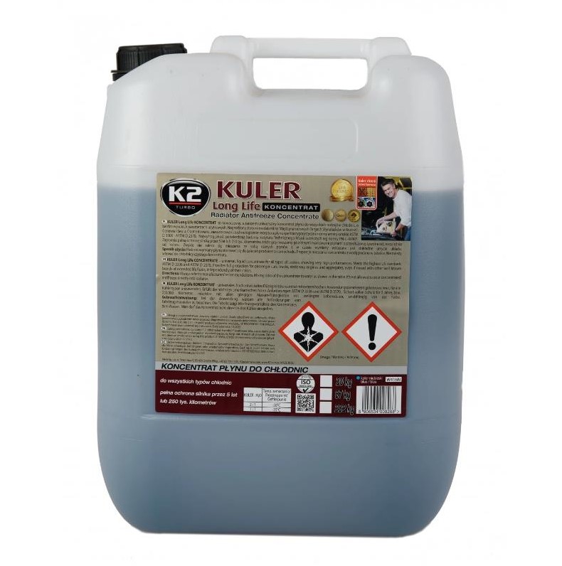 Рідина охолоджуюча K2 Kuler Long Life G11 блакитна концентрат 20 кг 