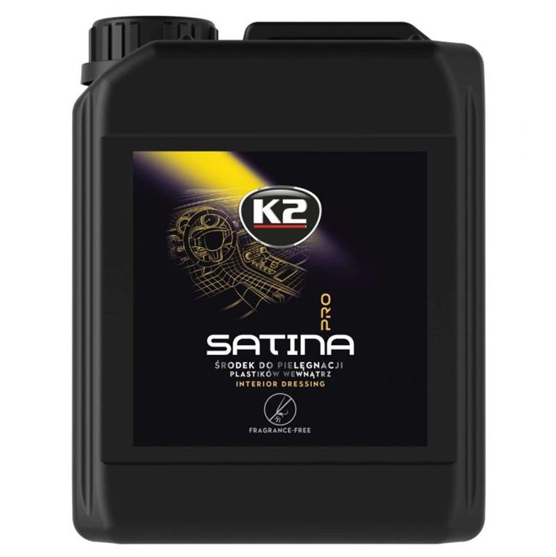 Засіб для догляду за панеллю приладів та пластиковими деталями K2 Satina Pro з нейтральним ароматом 