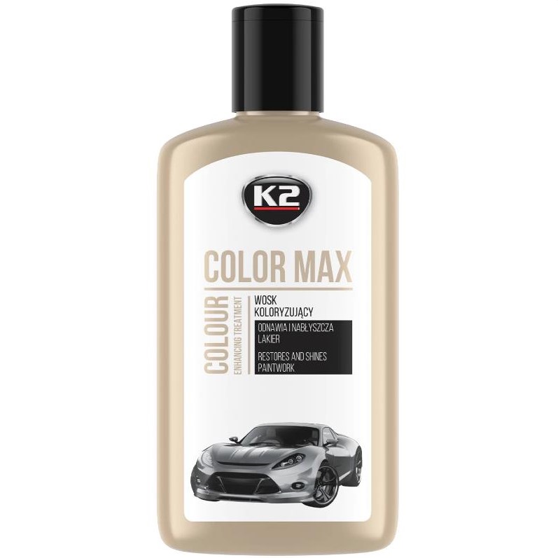 Поліроль восковий для кузова K2 Color Max білий 250 мл 