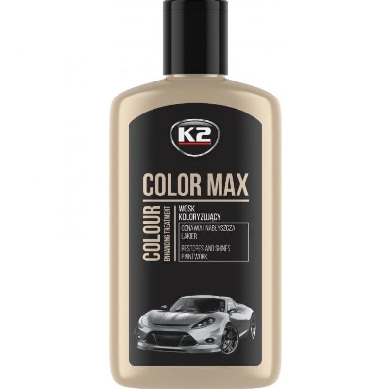 Поліроль восковий для кузова K2 Color Max чорний 250 мл 