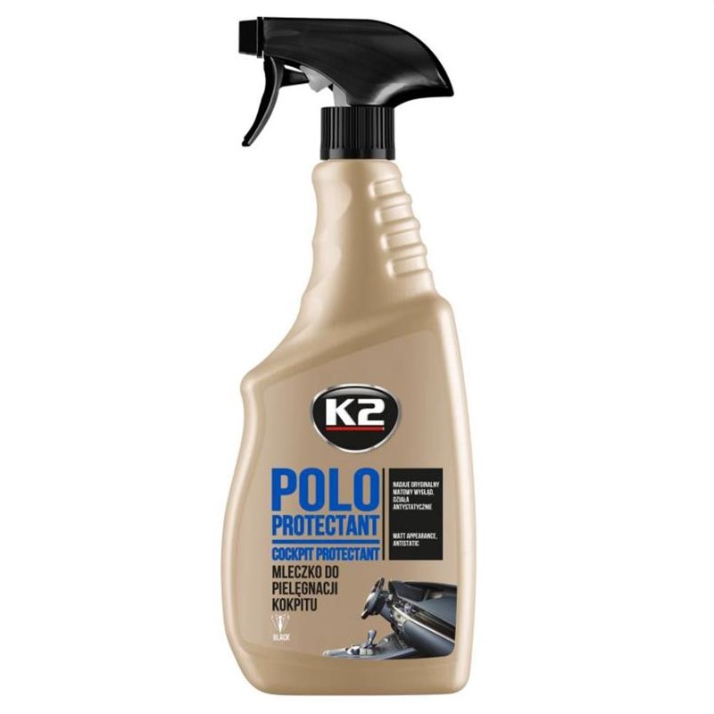 Поліроль для пластику K2 Polo Protectant Black матовий чорний 750 мл 