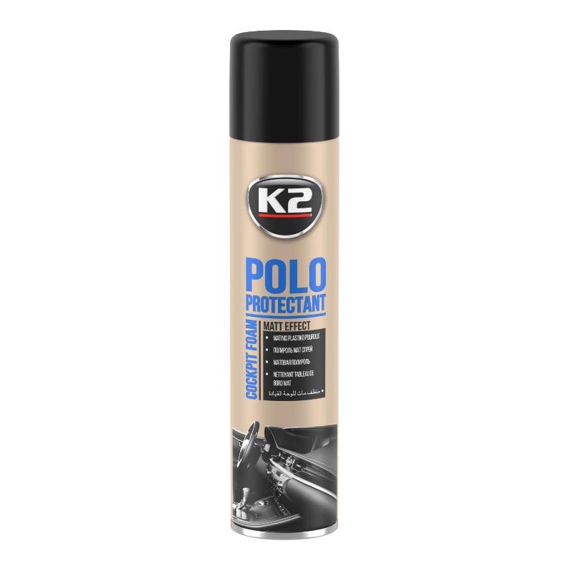 Поліроль для пластику K2 Polo Protectant матовий прозорий аерозоль 300 мл 