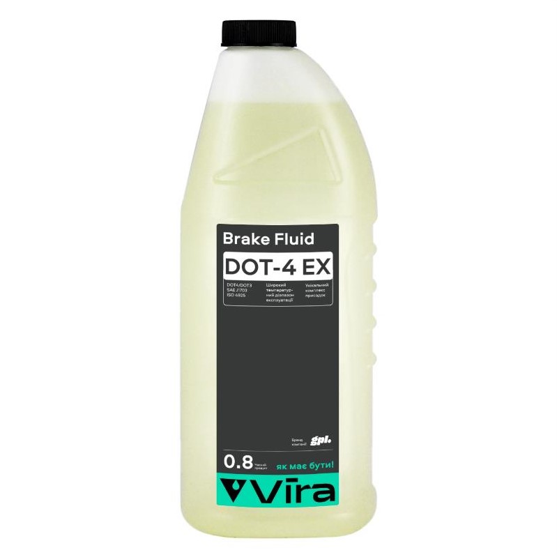 Рідина гальмівна VIRA Brake Fluid DOT-4 EX 0,8 л 