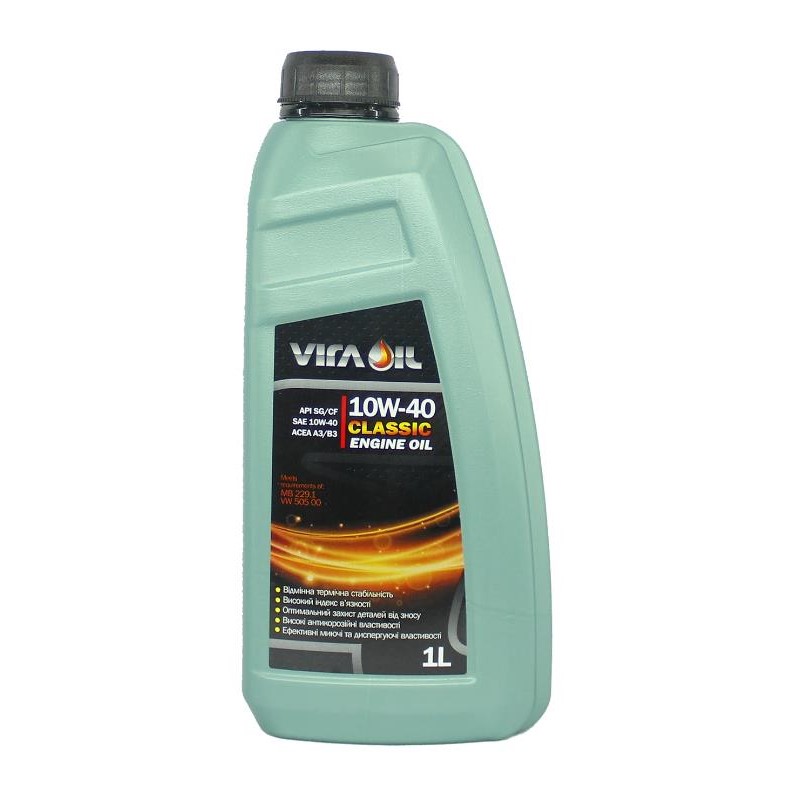 Олива моторна Vira Classic SG/CF A3/B3 10W-40 VW 505.00 MB 229.1 1 л  