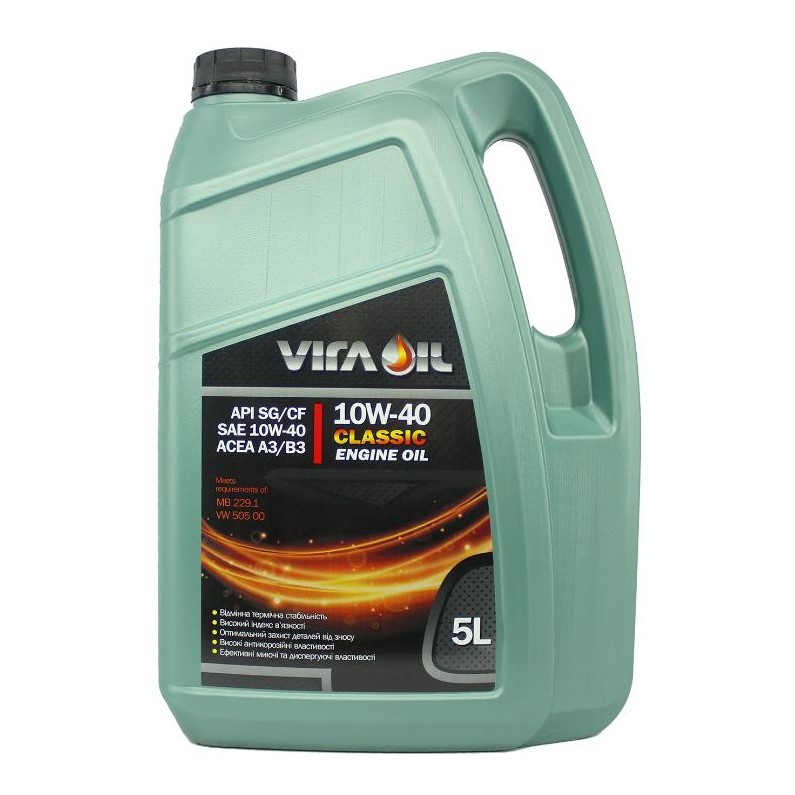 Олива моторна Vira Classic SG/CF A3/B3 10W-40 VW 505.00 MB 229.1 5 л  