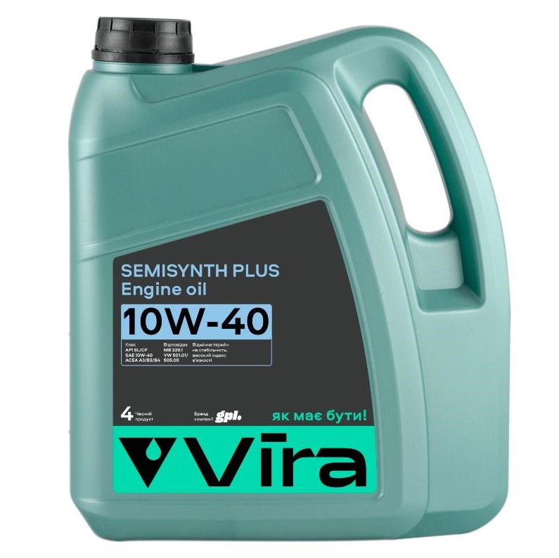 Масло моторное VIRA Semisynthetic Plus 10W-40 4 л