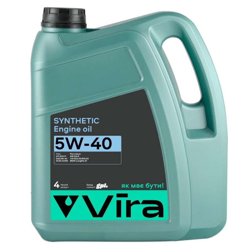 Масло моторное VIRA Synthetic 5W-40 4 л