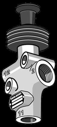 Клапан гальмівний пневмосистеми