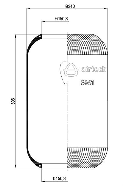 Кожух пневматичної ресори (AH 3661)