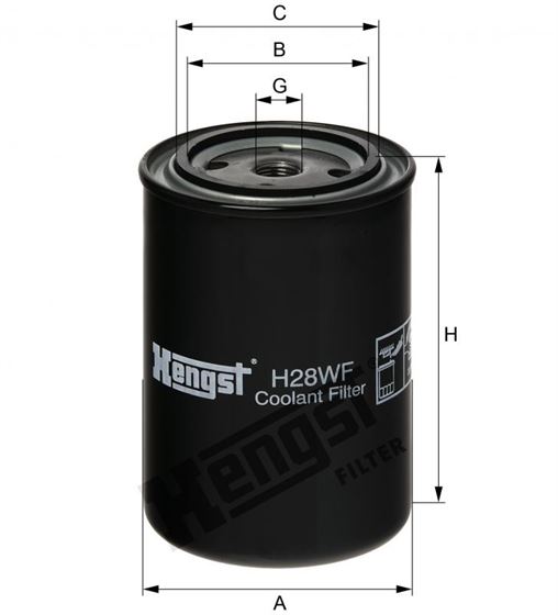 Фільтр системи охолодження h=147 VOLVO F10/F12/F16/FH12/FH16/FL10/FL12