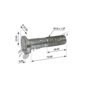 Шпилька колесная M18х1,5/70 MAN TG-L задняя (дисковый тормоз)