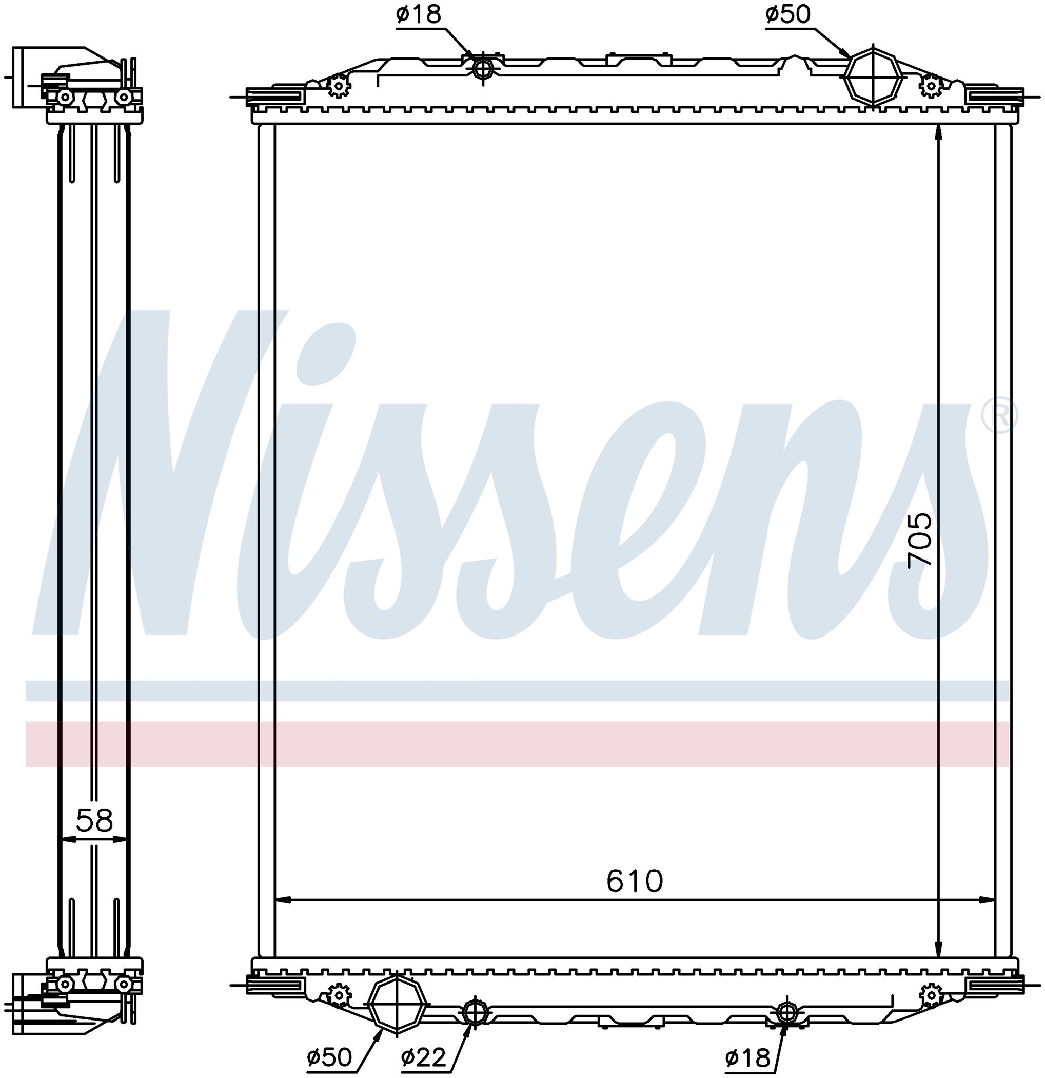 Радиатор MAN M2000 (1995) M2000M 18.224