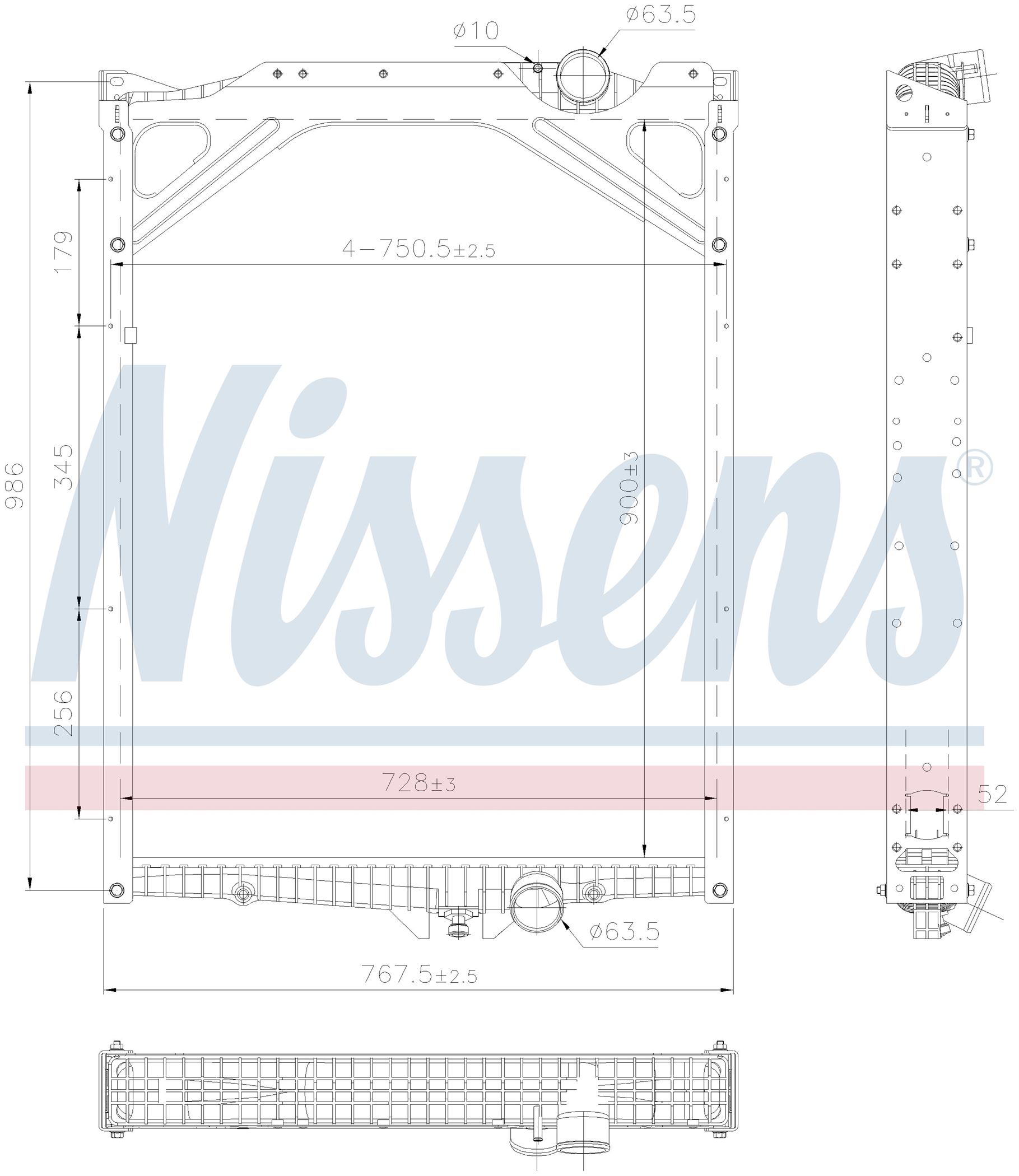 Радиатор VOLVO B SERIES (1998) 9400