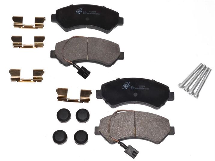 Колодки гальмівні Fiat Ducato 06> перед 2-датчики 17Q Heavy 11> Spring 74Mm